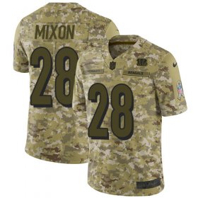 Wholesale Cheap Nike Bengals #28 Joe Mixon Camo Men\'s Stitched NFL Limited 2018 Salute To Service Jersey