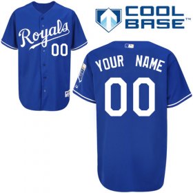 Wholesale Cheap Royals Personalized Authentic Blue Cool Base MLB Jersey (S-3XL)
