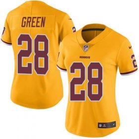 Wholesale Cheap Nike Redskins #28 Darrell Green Gold Women\'s Stitched NFL Limited Rush Jersey