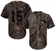 Wholesale Cheap Blue Jays #15 Randal Grichuk Camo Realtree Collection Cool Base Stitched MLB Jersey