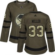 Wholesale Cheap Adidas Sabres #33 Colin Miller Green Salute to Service Women's Stitched NHL Jersey