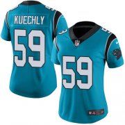Wholesale Cheap Nike Panthers #59 Luke Kuechly Blue Women's Stitched NFL Limited Rush Jersey
