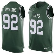 Wholesale Cheap Nike Jets #92 Leonard Williams Green Team Color Men's Stitched NFL Limited Tank Top Jersey