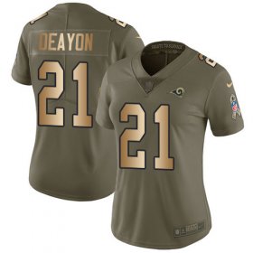 Wholesale Cheap Nike Rams #21 Donte Deayon Olive/Gold Women\'s Stitched NFL Limited 2017 Salute To Service Jersey
