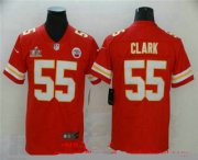 Wholesale Cheap Men's Kansas City Chiefs #55 Frank Clark Red 2021 Super Bowl LV Vapor Untouchable Stitched Nike Limited NFL Jersey