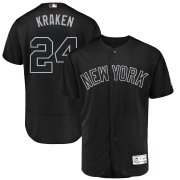 Wholesale Cheap New York Yankees #24 Gary Sanchez Kraken Majestic 2019 Players' Weekend Flex Base Authentic Player Jersey Black