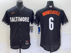 Wholesale Cheap Men\'s Baltimore Orioles #6 Ryan Mountcastle Black 2023 City Connect Flex Base Stitched Jersey 1