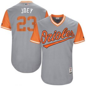 Wholesale Cheap Orioles #23 Joey Rickard Gray \"Joey\" Players Weekend Authentic Stitched MLB Jersey