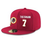 Wholesale Cheap Washington Redskins #7 Joe Theismann Snapback Cap NFL Player Red with White Number Stitched Hat