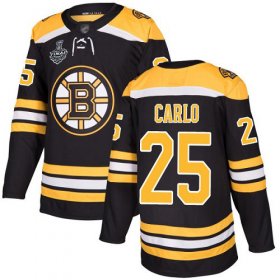Wholesale Cheap Adidas Bruins #25 Brandon Carlo Black Home Authentic Stanley Cup Final Bound Stitched NHL Jersey