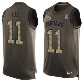 Wholesale Cheap Nike Jaguars #11 Marqise Lee Green Men\'s Stitched NFL Limited Salute To Service Tank Top Jersey