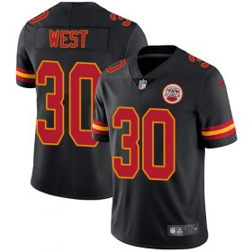 Wholesale Cheap Nike Chiefs #30 Charcandrick West Black Men\'s Stitched NFL Limited Rush Jersey