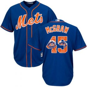 Wholesale Cheap Mets #45 Tug McGraw Blue Team Logo Fashion Stitched MLB Jersey