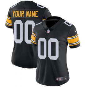 Wholesale Cheap Nike Pittsburgh Steelers Customized Black Alternate Stitched Vapor Untouchable Limited Women\'s NFL Jersey