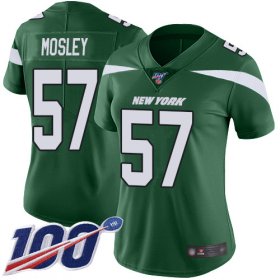 Wholesale Cheap Nike Jets #57 C.J. Mosley Green Team Color Women\'s Stitched NFL 100th Season Vapor Limited Jersey