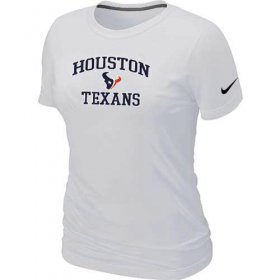 Wholesale Cheap Women\'s Nike Houston Texans Heart & Soul NFL T-Shirt White
