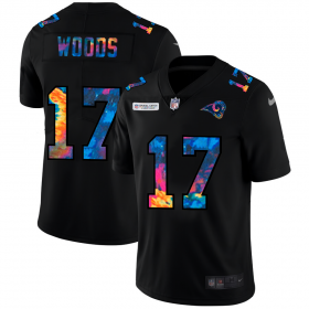 Cheap Los Angeles Rams #17 Robert Woods Men\'s Nike Multi-Color Black 2020 NFL Crucial Catch Vapor Untouchable Limited Jersey