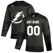 Wholesale Cheap Tampa Bay Lightning Adidas 2019 Veterans Day Authentic Custom Practice NHL Jersey Camo