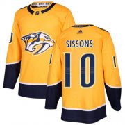 Wholesale Cheap Adidas Predators #10 Colton Sissons Yellow Home Authentic Stitched NHL Jersey