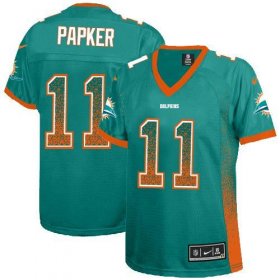 Wholesale Cheap Nike Dolphins #11 DeVante Parker Aqua Green Team Color Women\'s Stitched NFL Elite Drift Fashion Jersey