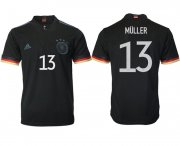 Wholesale Cheap Men 2020-2021 European Cup Germany away aaa version black 13 Adidas Soccer Jersey