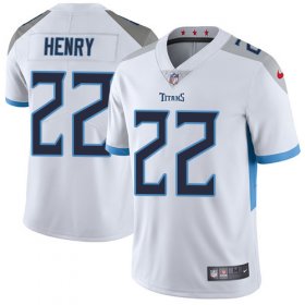 Wholesale Cheap Nike Titans #22 Derrick Henry White Men\'s Stitched NFL Vapor Untouchable Limited Jersey