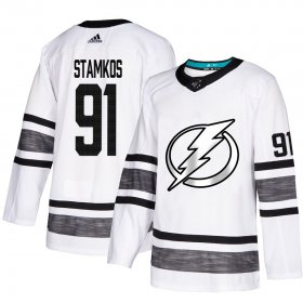 Wholesale Cheap Adidas Lightning #91 Steven Stamkos White Authentic 2019 All-Star Stitched NHL Jersey