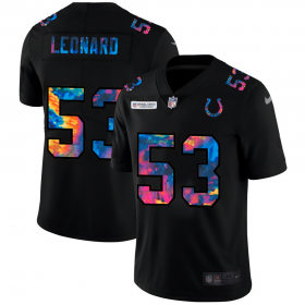 Cheap Indianapolis Colts #53 Darius Leonard Men\'s Nike Multi-Color Black 2020 NFL Crucial Catch Vapor Untouchable Limited Jersey