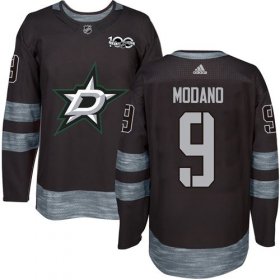 Wholesale Cheap Adidas Stars #9 Mike Modano Black 1917-2017 100th Anniversary Stitched NHL Jersey