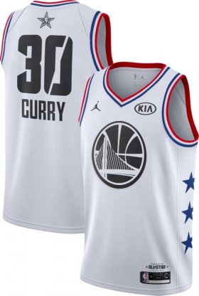 Wholesale Cheap Jordan Men\'s 2019 NBA All-Star Game #30 Steph Curry White Dri-FIT Swingman Jersey