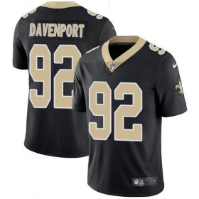 Wholesale Cheap Nike Saints #92 Marcus Davenport Black Team Color Men\'s Stitched NFL Vapor Untouchable Limited Jersey