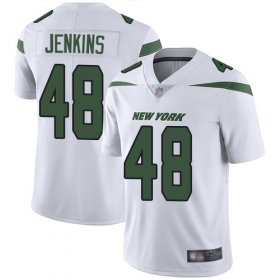 Wholesale Cheap Nike Jets #48 Jordan Jenkins White Men\'s Stitched NFL Vapor Untouchable Limited Jersey