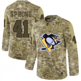 Wholesale Cheap Adidas Penguins #41 Daniel Sprong Camo Authentic Stitched NHL Jersey