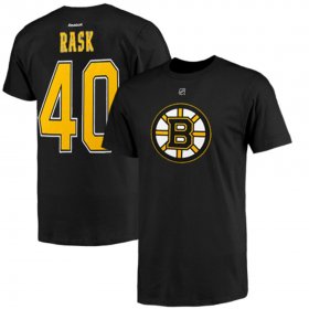 Wholesale Cheap Boston Bruins #40 Tuukka Rask Reebok Name and Number Player T-Shirt Black