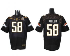 Wholesale Cheap Nike Broncos #58 Von Miller Black 2016 Pro Bowl Men\'s Stitched NFL Elite Jersey