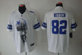 Wholesale Cheap Nike Cowboys #82 Jason Witten White Men\'s Stitched NFL Helmet Tri-Blend Limited Jersey