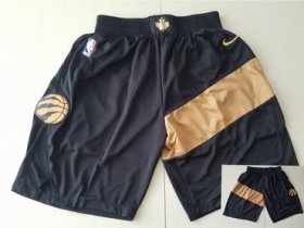 Wholesale Cheap Men\'s Toronto Raptors Black Nike Swingman Shorts
