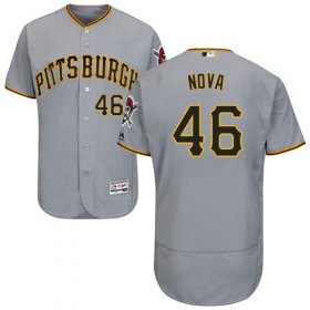 Wholesale Cheap Pirates #46 Ivan Nova Grey Flexbase Authentic Collection Stitched MLB Jersey