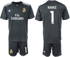 Wholesale Cheap Real Madrid #1 Navas Away Soccer Club Jersey