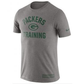 Wholesale Cheap Men\'s Green Bay Packers Nike Heathered Gray Training Performance T-Shirt