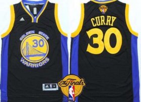 Wholesale Cheap Men\'s Golden State Warriors #30 Stephen Curry 2015 The Finals New Black Jersey