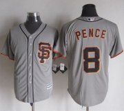 Wholesale Cheap Giants #8 Hunter Pence Grey Road 2 New Cool Base Stitched MLB Jersey