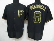 Wholesale Cheap Pirates #8 Willie Stargell Black Fashion Stitched MLB Jersey