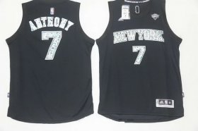 Wholesale Cheap Men\'s New York Knicks #7 Carmelo Anthony Black Diamond Stitched NBA Adidas Revolution 30 Swingman Jersey