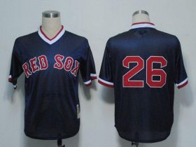 Wholesale Cheap Mitchell And Ness 1991 Red Sox #26 Wade Boggs Dark Blue Stitched Throwback MLB Jersey