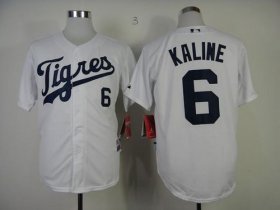 Wholesale Cheap Tigers #6 Al Kaline White \"Los Tigres\" Stitched MLB Jersey