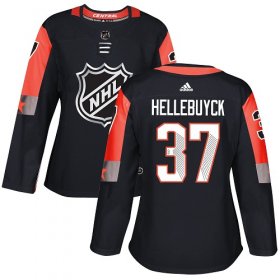 Wholesale Cheap Adidas Jets #37 Connor Hellebuyck Black 2018 All-Star Central Division Authentic Women\'s Stitched NHL Jersey
