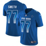 Wholesale Cheap Nike Cowboys #77 Tyron Smith Royal Men's Stitched NFL Limited NFC 2018 Pro Bowl Jersey