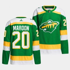 Cheap Men\'s Minnesota Wild #20 Patrick Maroon Green 2023-24 Stitched Jersey