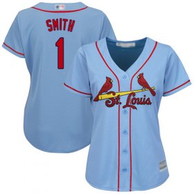 Wholesale Cheap Cardinals #1 Ozzie Smith Light Blue Alternate Women\'s Stitched MLB Jersey